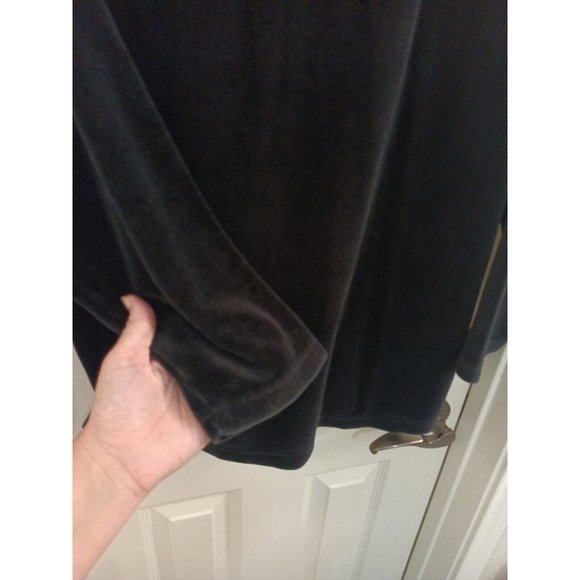 Women's Vintage pebble Court Black Long Sleeve Soft Sweat Shirt Size Large - Picture 4 of 8